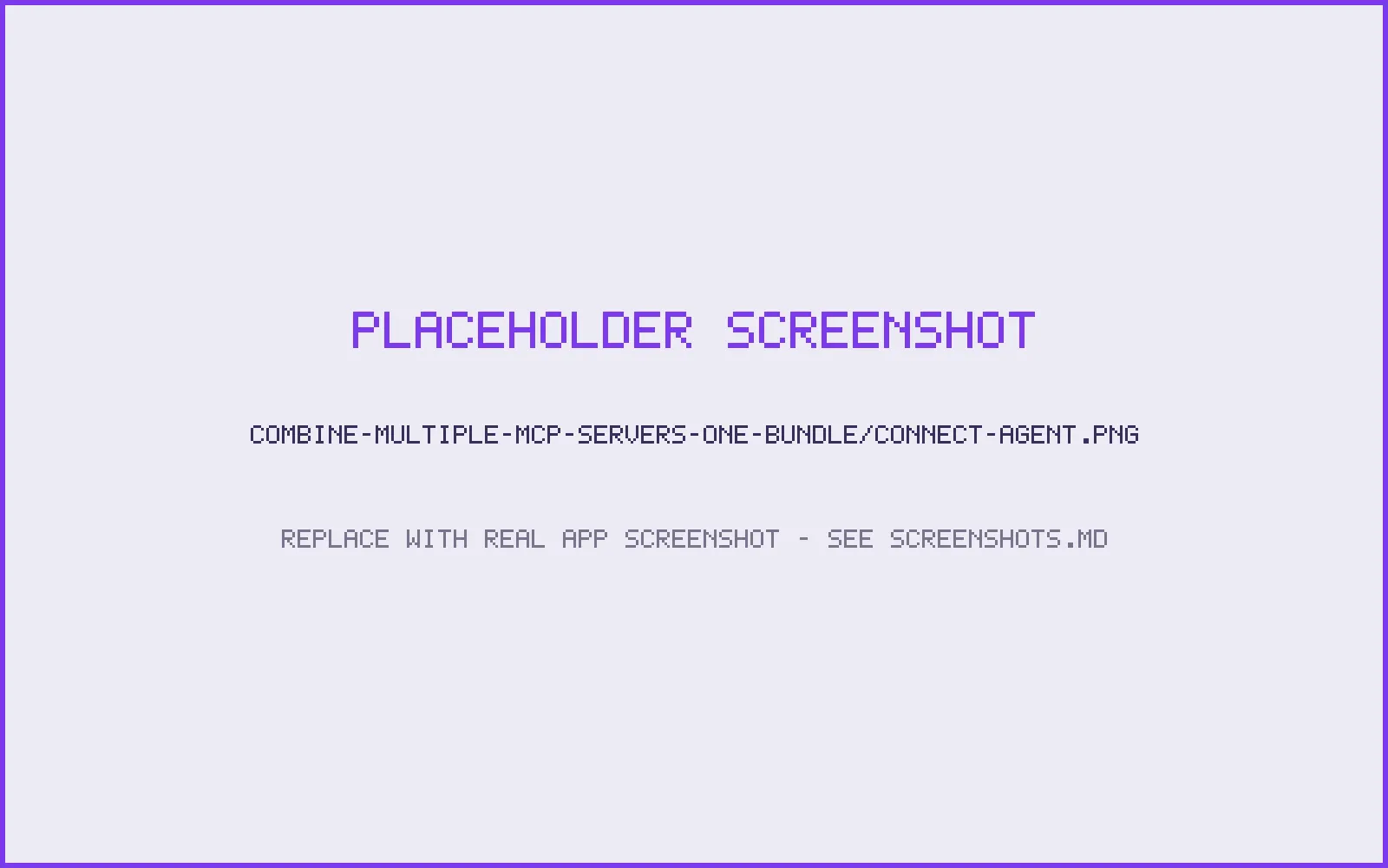 The Connect an agent panel for the bundle