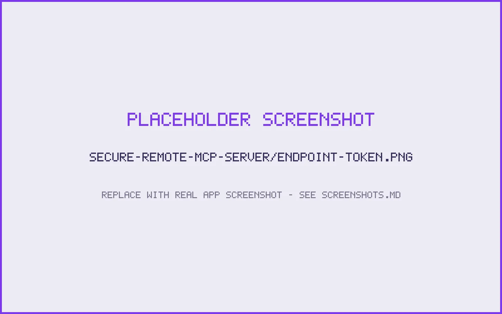 The success screen with the new endpoint URL and bearer token