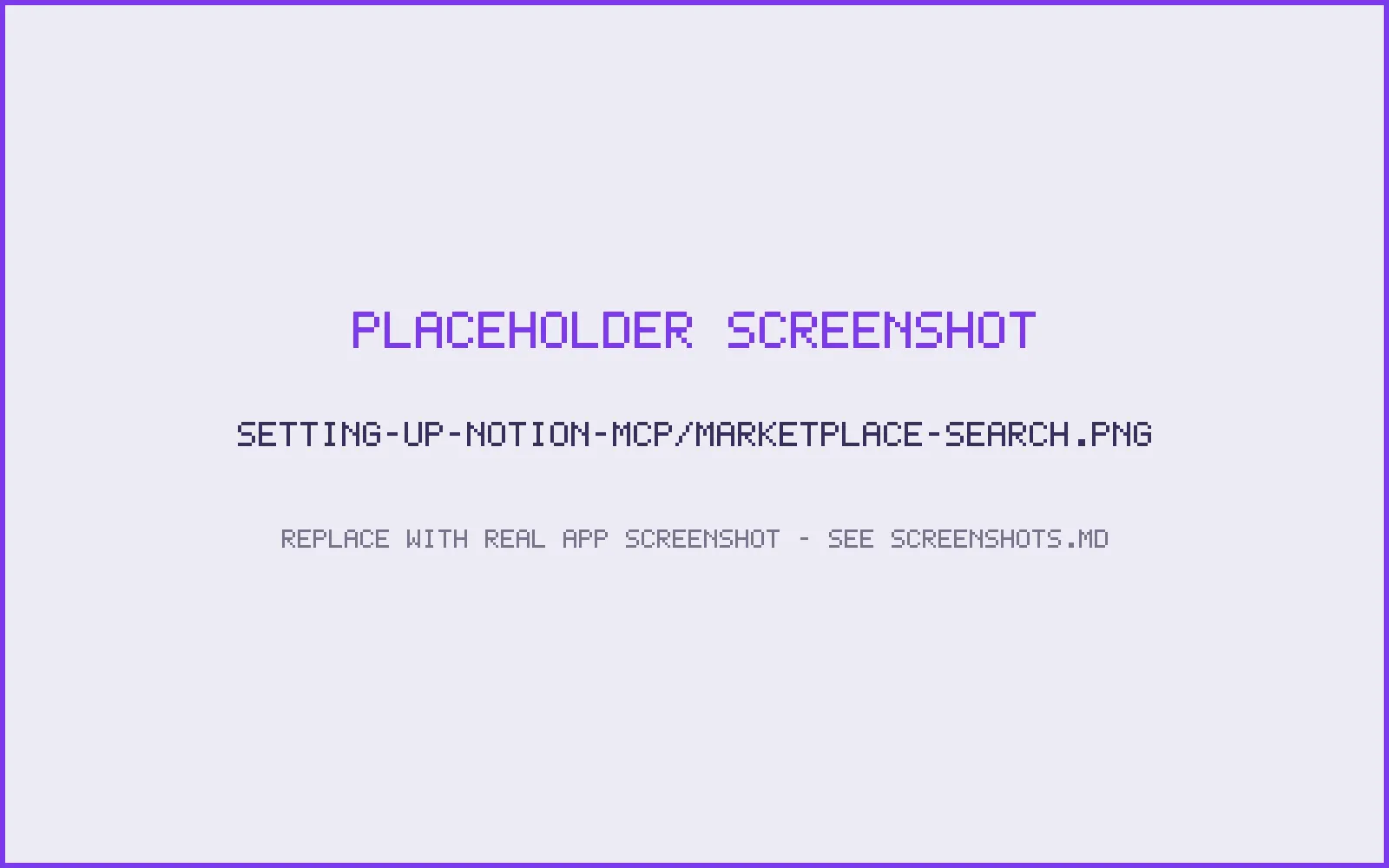 Searching for the Notion MCP server in the marketplace