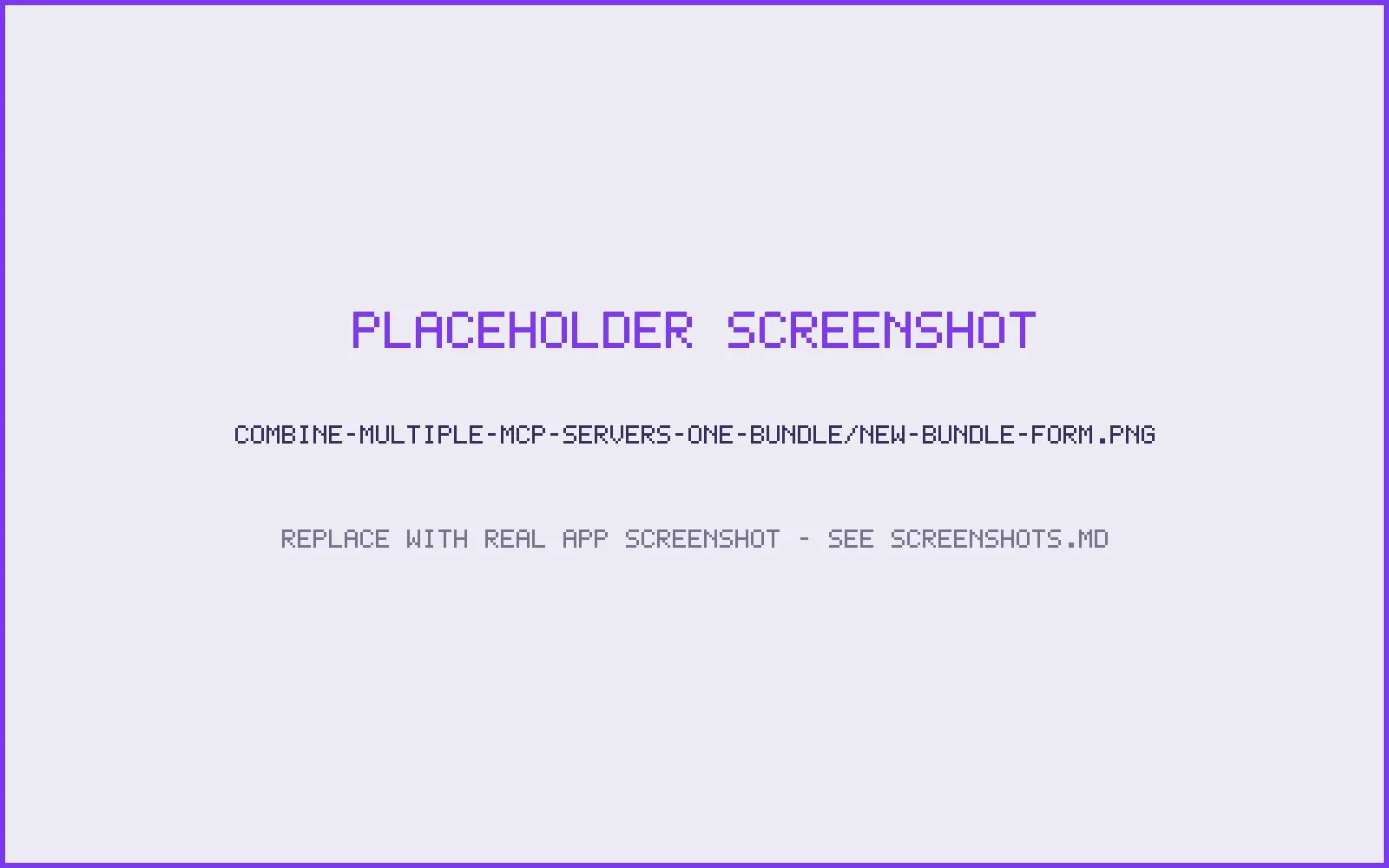 The new bundle creation form