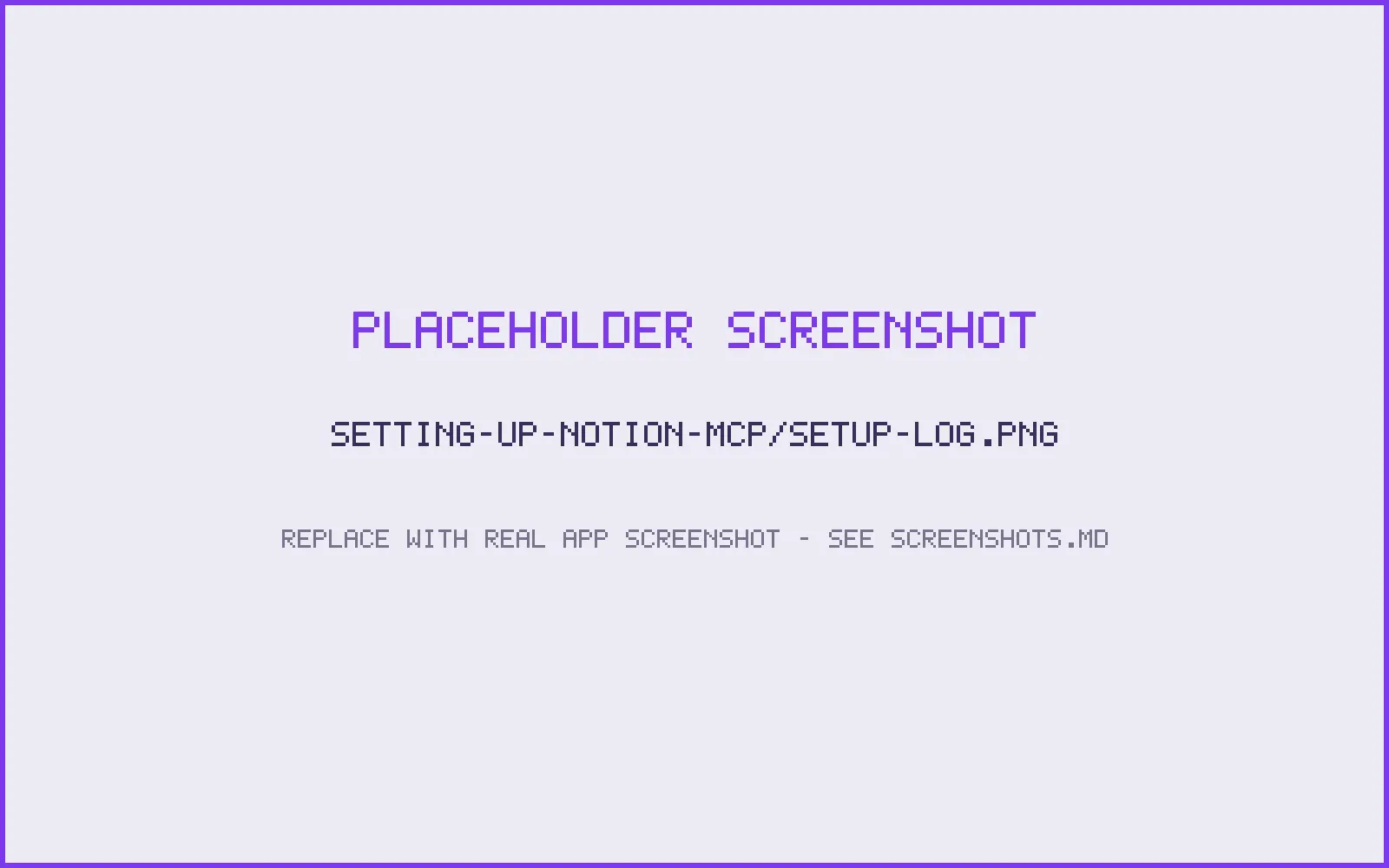 The live setup log showing the Notion MCP server booting