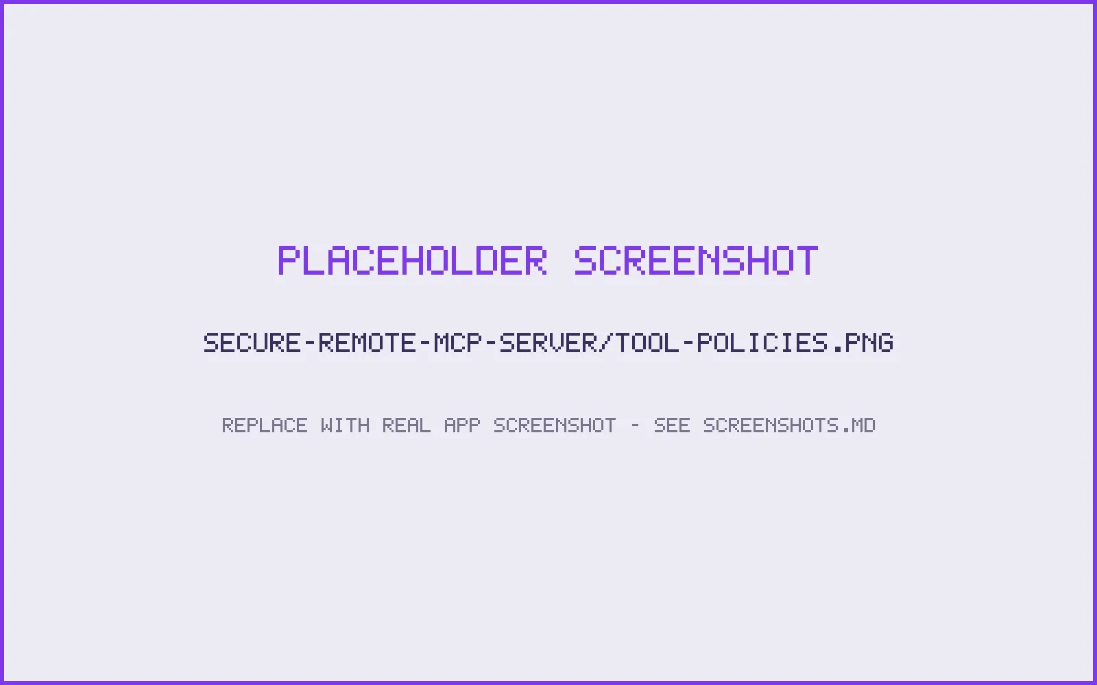 The server's policy settings with tool policies and rate limits