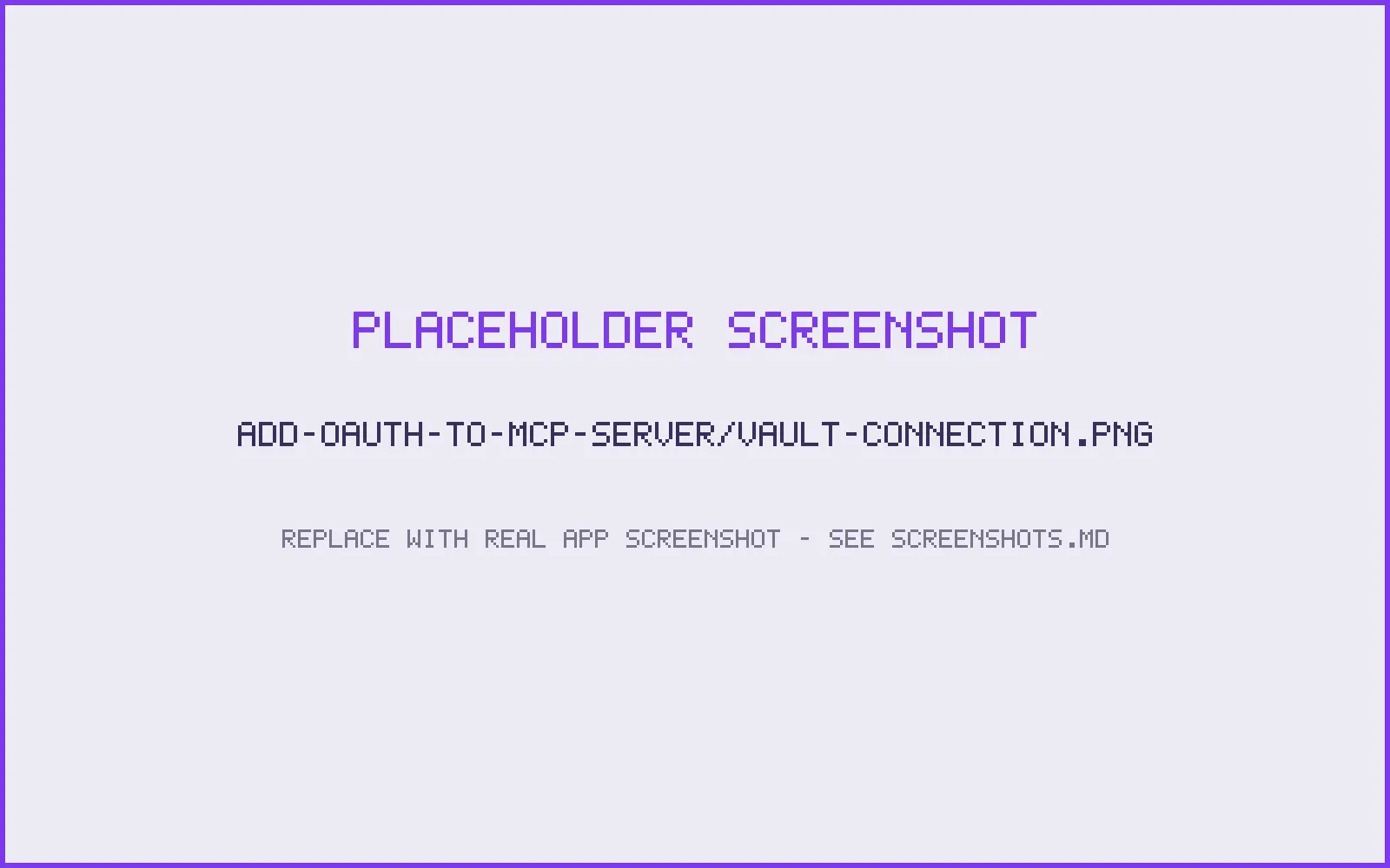 The Vault showing the connected OAuth account for the server